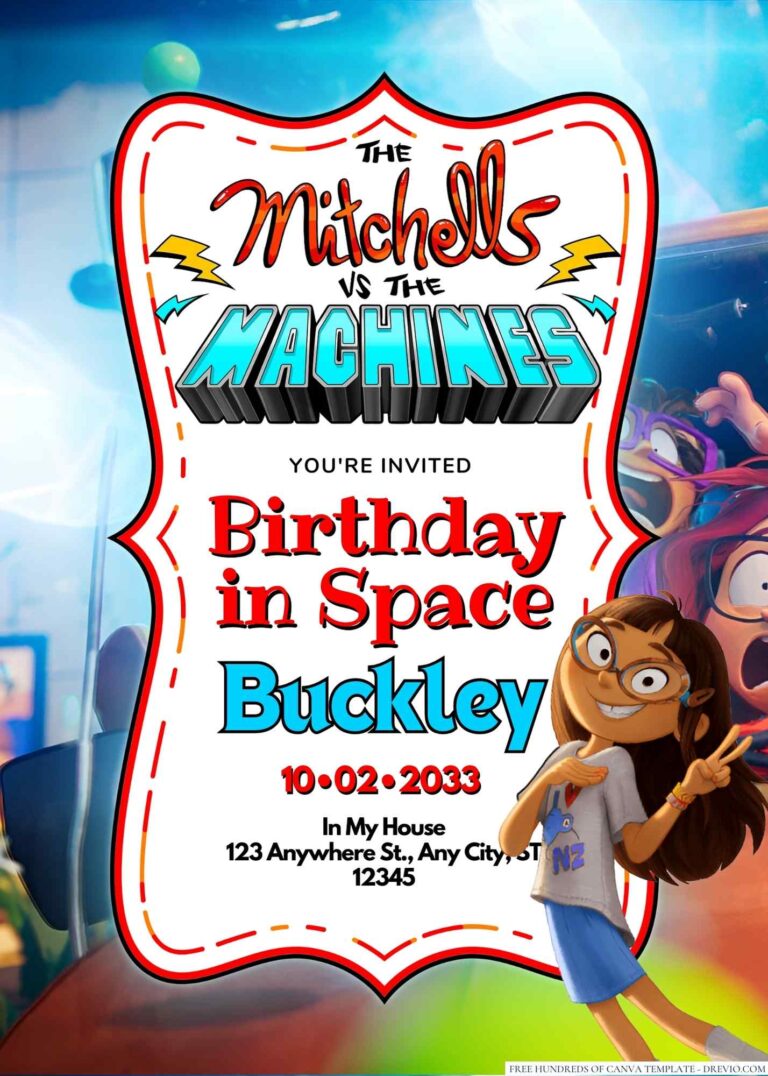 The Mitchells vs. the Machines Birthday Invitation
