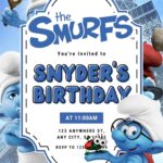 18+ The Smurfs Canva Birthday Invitation Templates