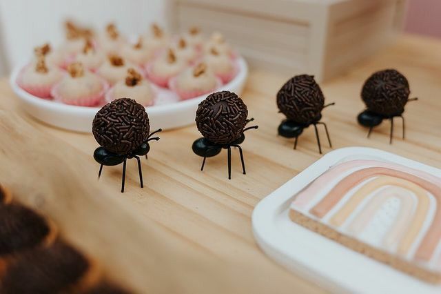 Ant Bully party invitation surrounded by leaves mushrooms and tiny insect elements