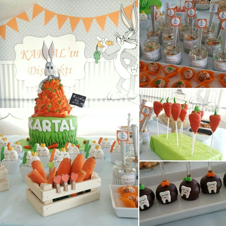 Editable Bugs Bunny birthday invitation featuring cheerful carrot illustrations, playful typography, green grass, and cartoon-style accents