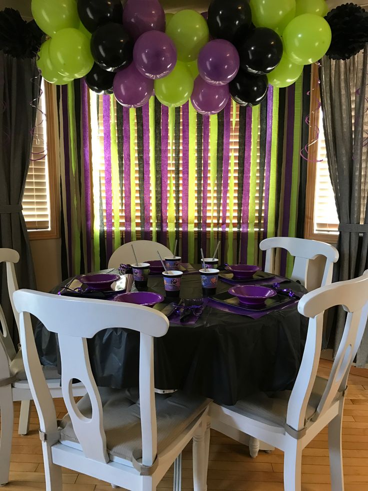 Danny Phantom birthday invitation with glowing Ghost Portal, neon green lightning, and comic book effects