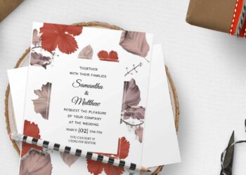 (Free Editable PDF) Radiant Hibiscus Wedding Invitation Templates E