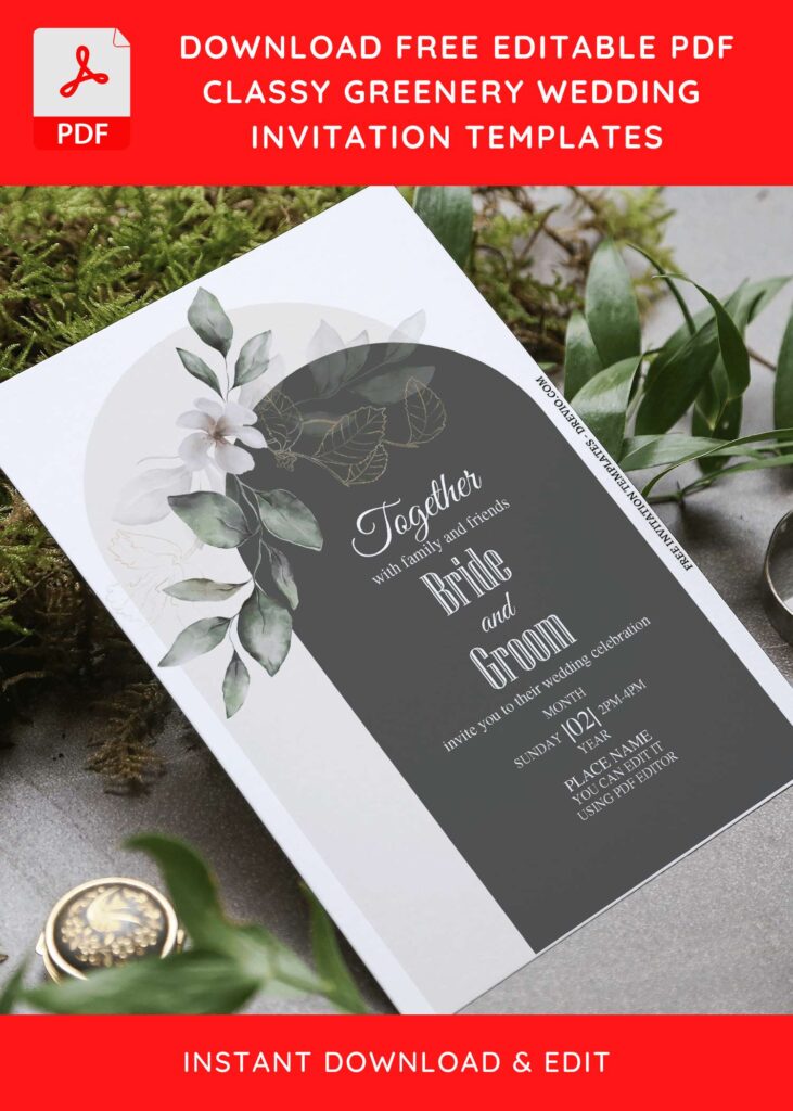 Watercolor Floral Eucalyptus Invitation