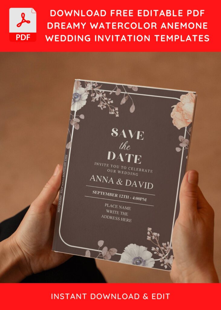 Classic Anemone Invitation