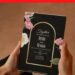 (Free Editable PDF) Granite Marble Floral Wedding Invitation Templates E