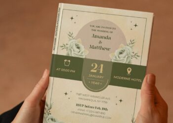 (Free Editable PDF) Fabulous Boho Terracotta Floral Wedding Invitation Templates E