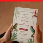 (Free Editable PDF) Countryside Garden Floral Wedding Invitation Templates