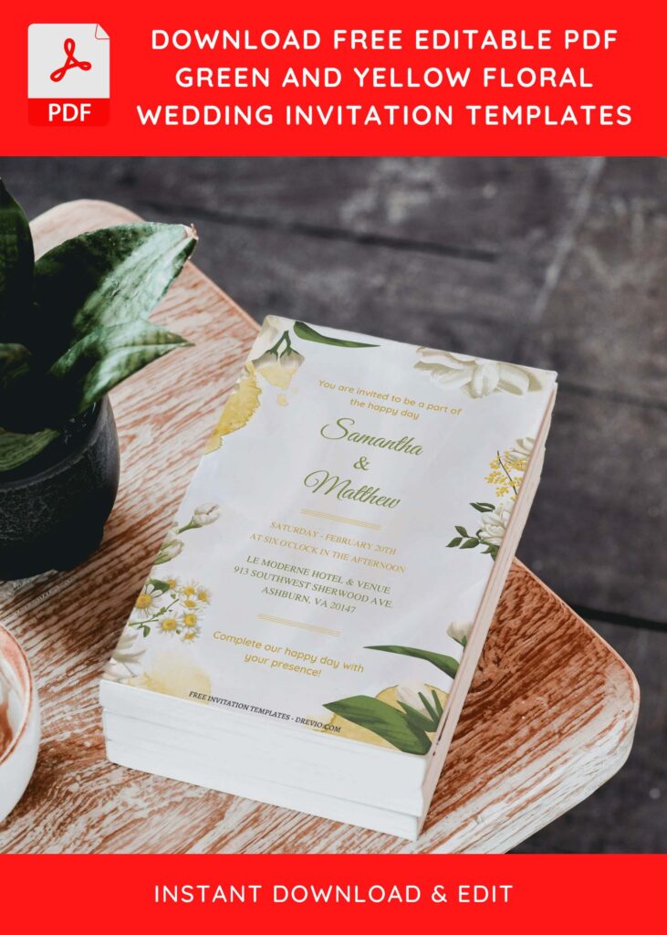Preview of Wedding Invitation With Daisy Flower