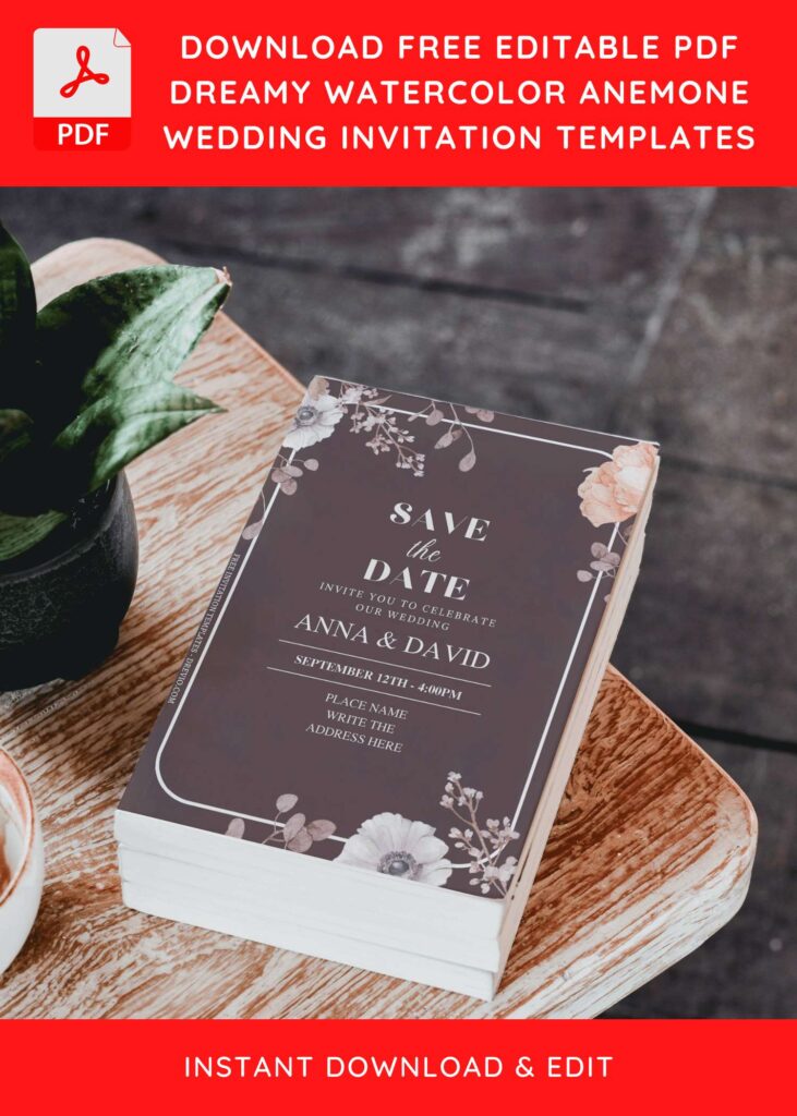 Floral Greenery Wedding Invitation