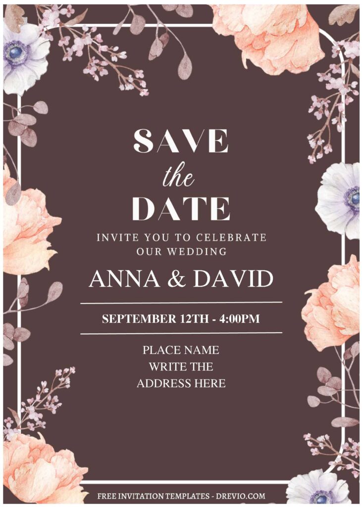 Aesthetic Anemone Floral Invitation