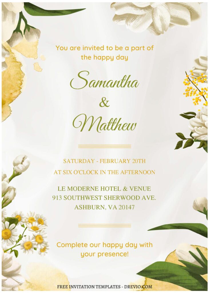 Gorgeous Watercolor Floral Border