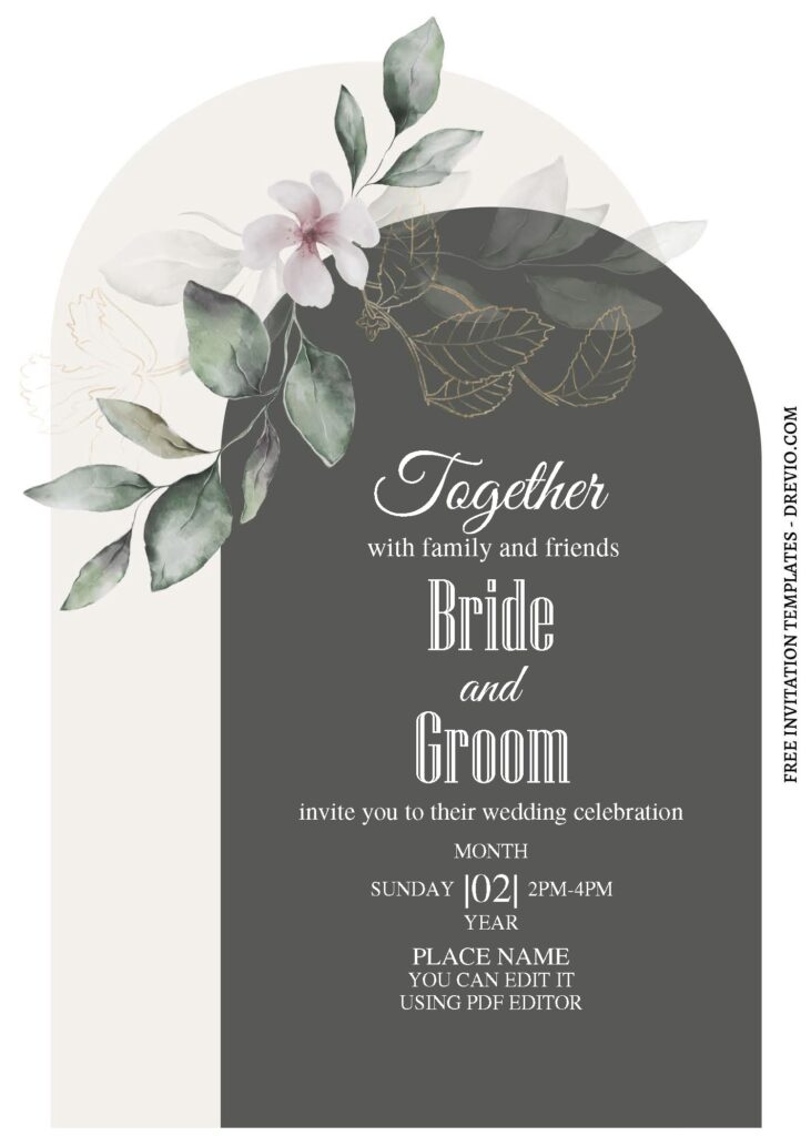 Minimalist Garden Greenery Invitation