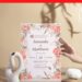 (Free Editable PDF) Botanical Garden Peony Wedding Invitation Templates I