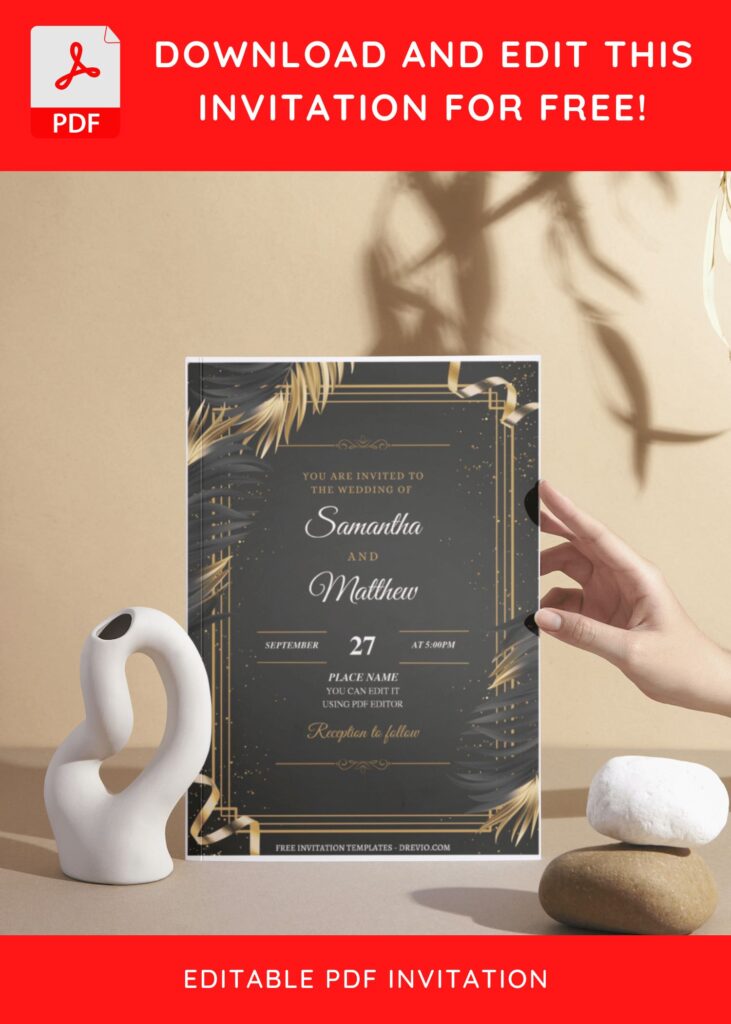 (Free Editable PDF) Luscious Magic Garden Wedding Invitation Templates