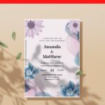 (Free Editable PDF) Pretty Purple Spring Wedding Invitation Templates