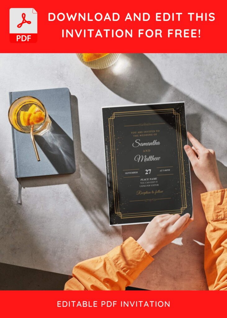 (Free Editable PDF) Luscious Magic Garden Wedding Invitation Templates D