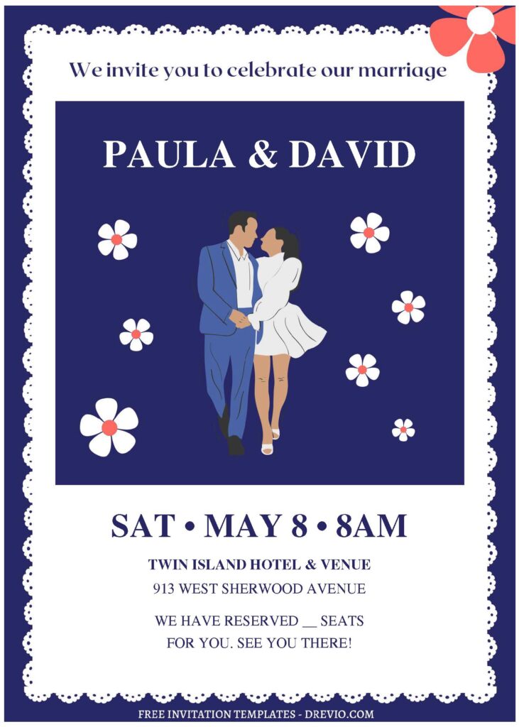 (Free Editable PDF) Cute And Unique Wedding Invitation Templates A