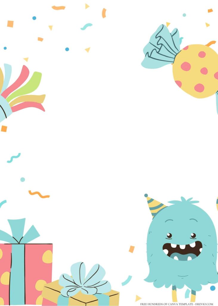 FREE Little Monster Canva Templates 12