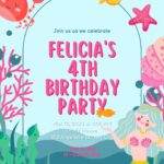 The Cutest Mermaid Birthday Invitation Templates for 2026 (16+ FREE Canva Designs)