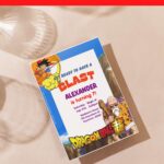 (Free Editable PDF) Super Saiyan Dragon Ball Z Birthday Invitation Templates
