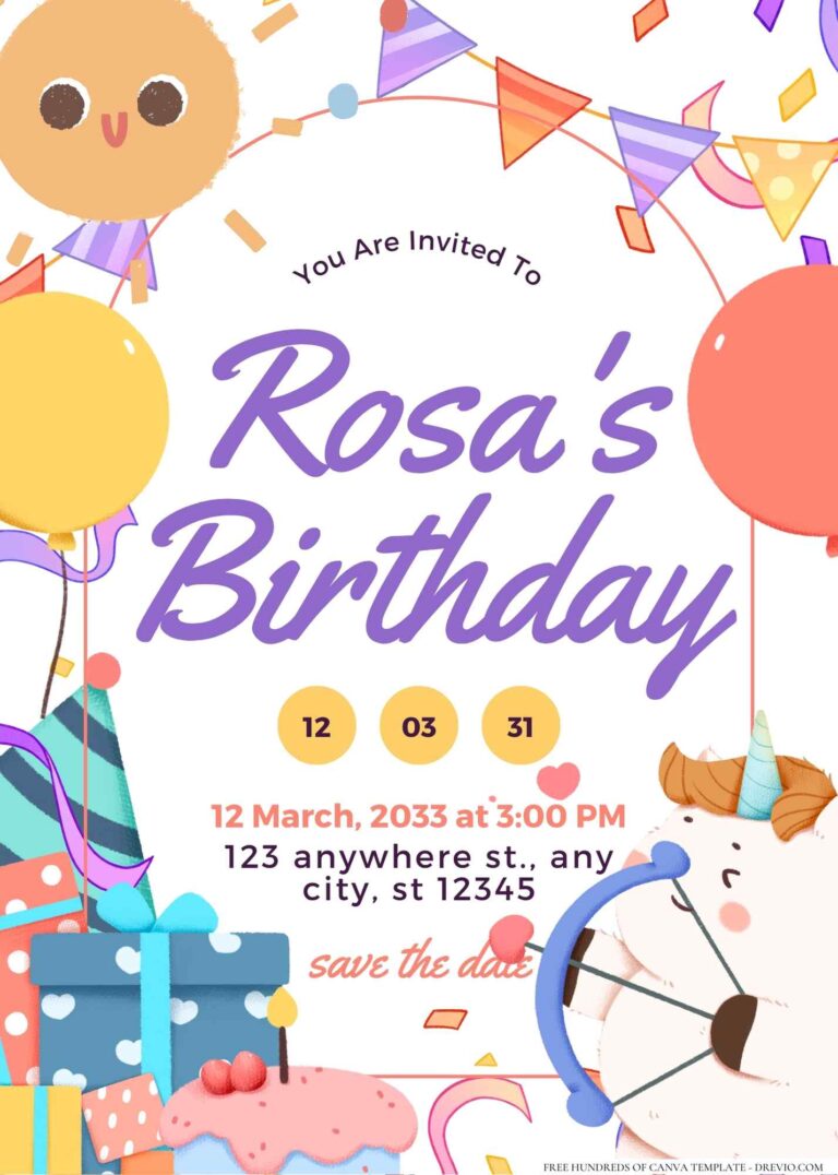 FREE Editable Animal Party Birthday Invitation
