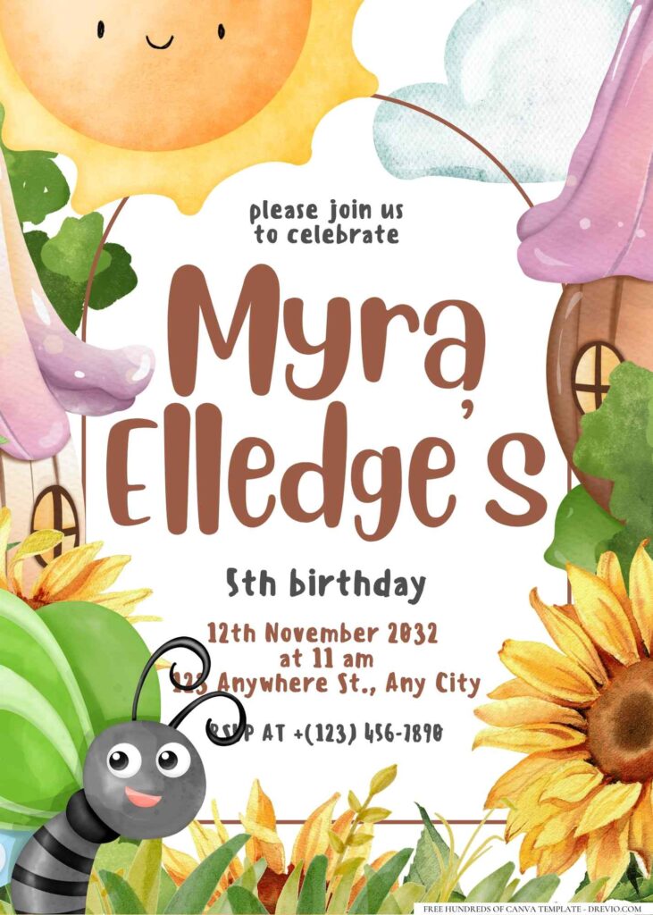 FREE Editable Butterfly Birthday Invitation