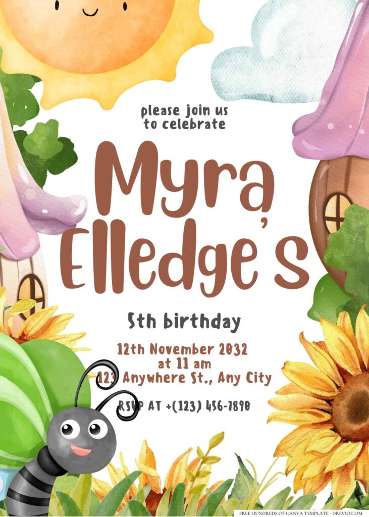 FREE Editable Butterfly Birthday Invitation