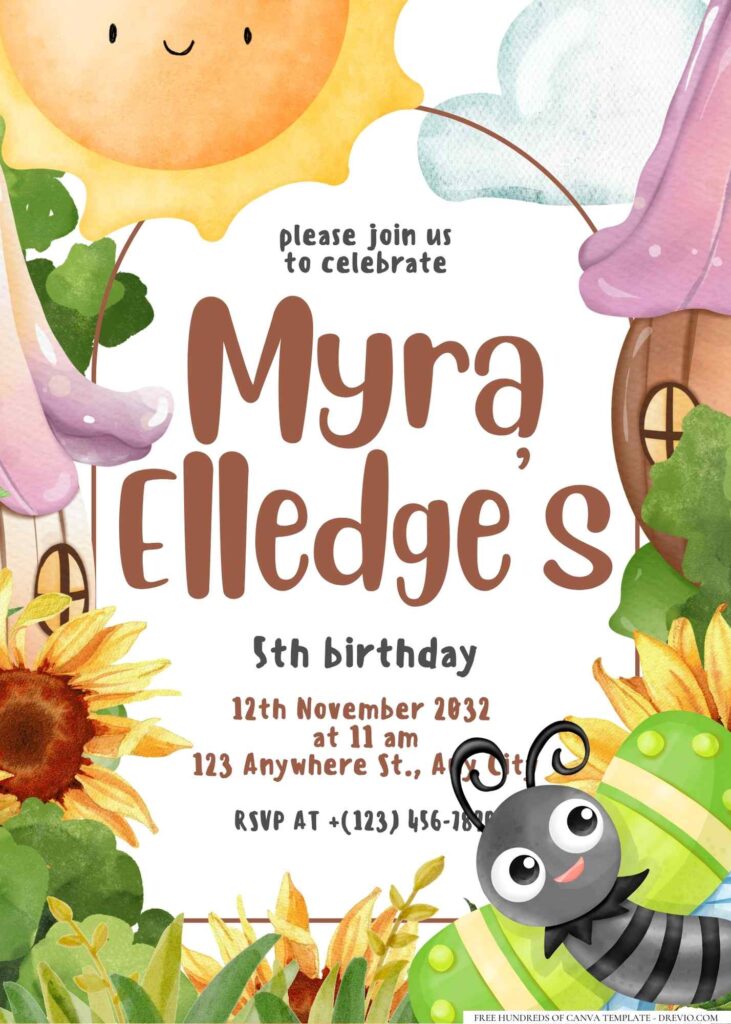 FREE Editable Butterfly Birthday Invitation
