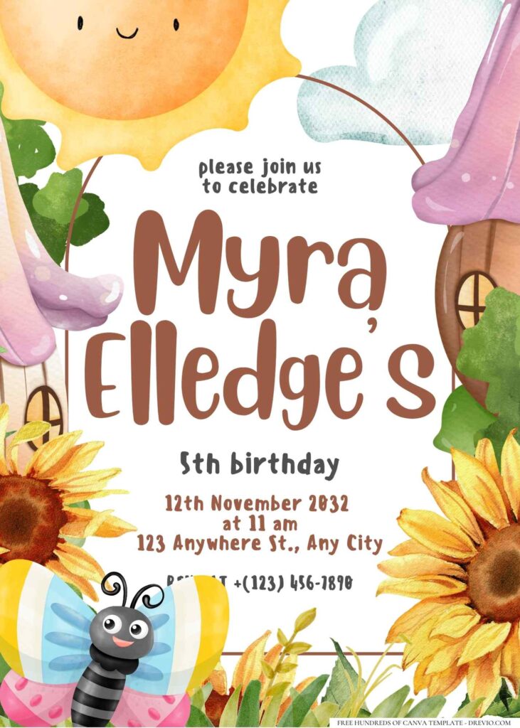 FREE Editable Butterfly Birthday Invitation