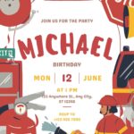 18+ FireFighter Birthday Invitation Templates