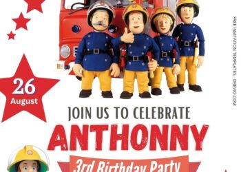 FREE Fireman Sam Birthday Invitation Templates