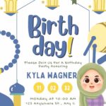 20+ Hijab Kids Birthday Invitation Templates