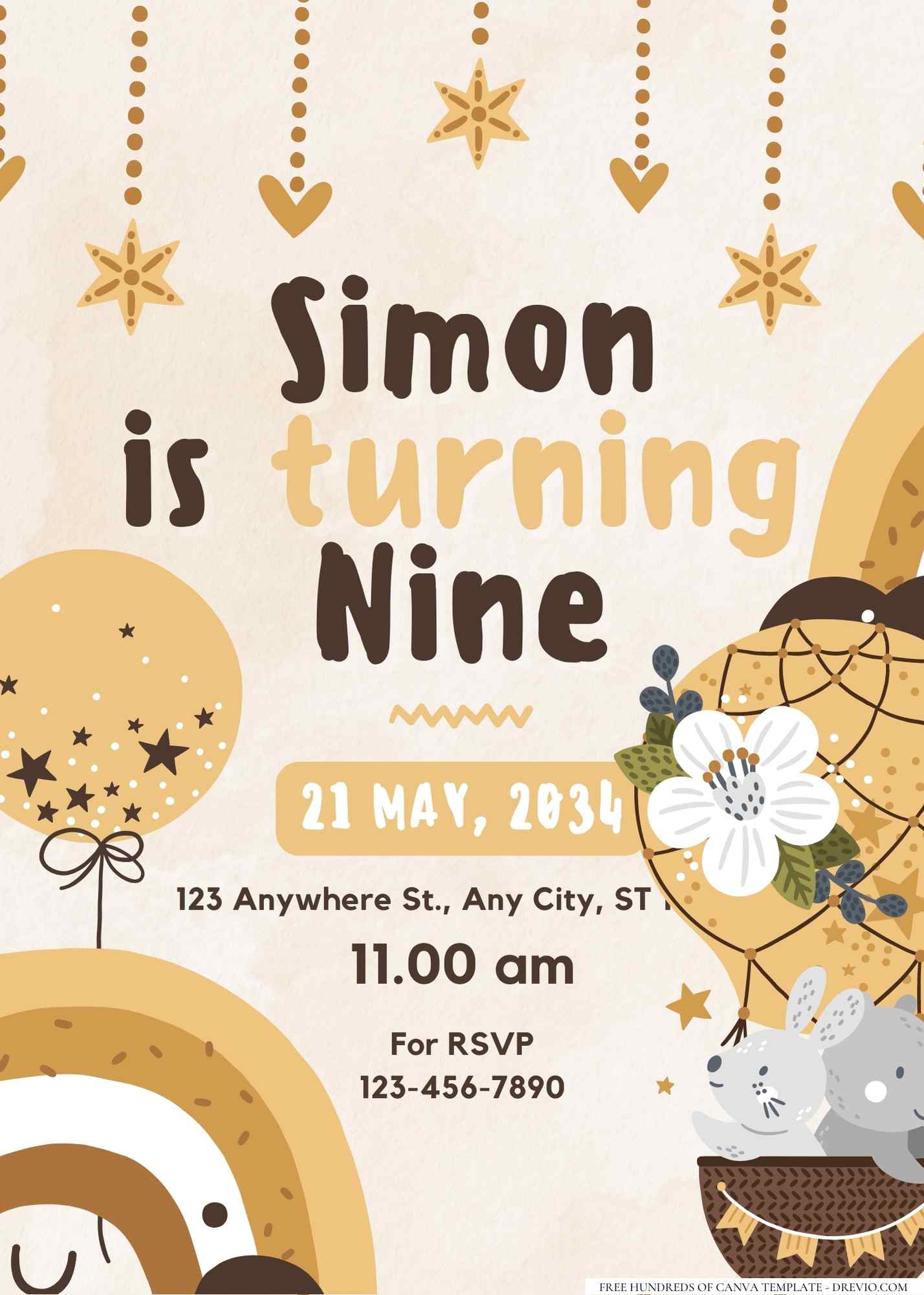 14+ Hot Air Balloon Adventure Birthday Invitation Templates