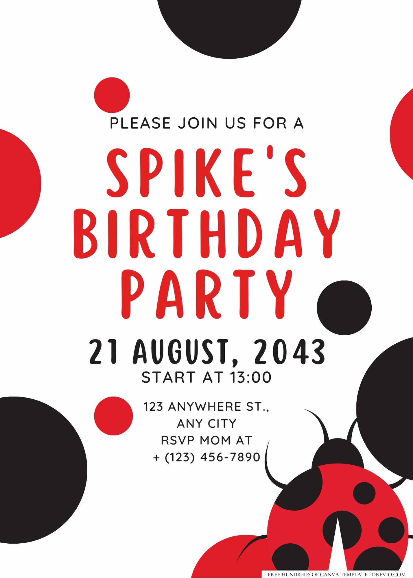 20+ Ladybug Birthday Invitation Templates