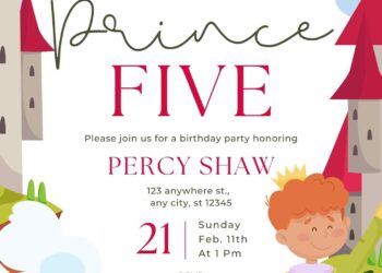 FREE Editable Little Prince Birthday Invitation
