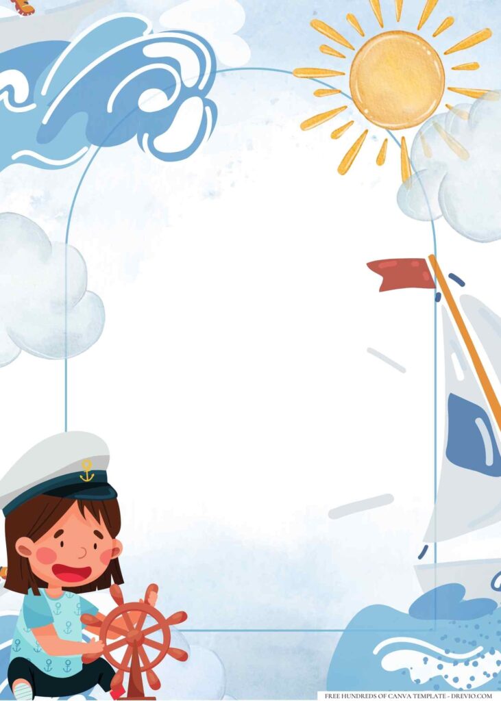 FREE Little Sailor Canva Templates 10 1