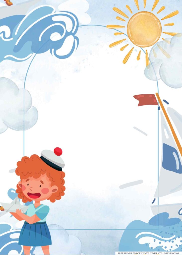 FREE Little Sailor Canva Templates 14 1