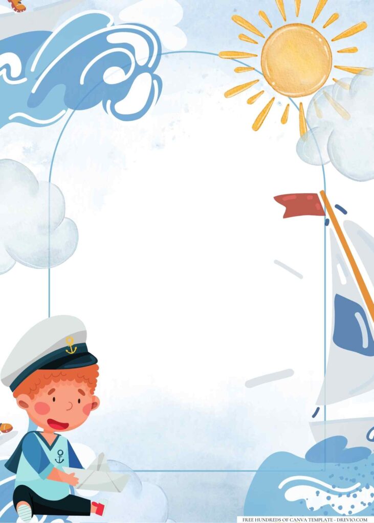 FREE Little Sailor Canva Templates 2 1