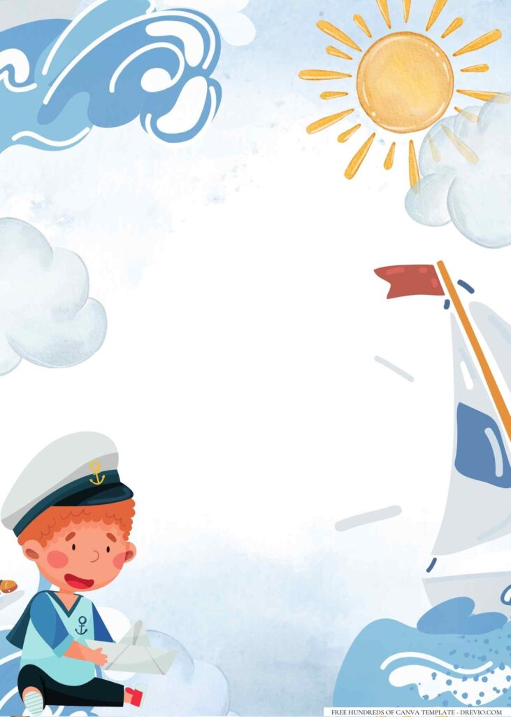 FREE Little Sailor Canva Templates 4 1