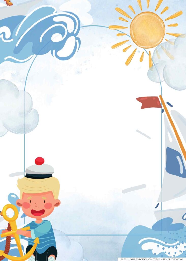 FREE Little Sailor Canva Templates 6 1