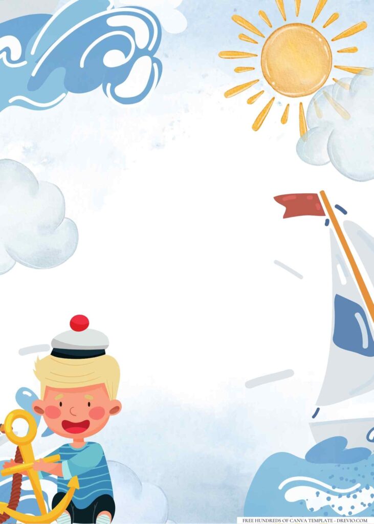 FREE Little Sailor Canva Templates 8 1