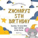 Moon and Stars Birthday Invitations (20+ FREE Canva Templates) I New Collection
