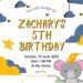 FREE Editable Moon and Stars Birthday Invitation