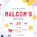 FREE Editable Puppy Blue White Birthday Invitation