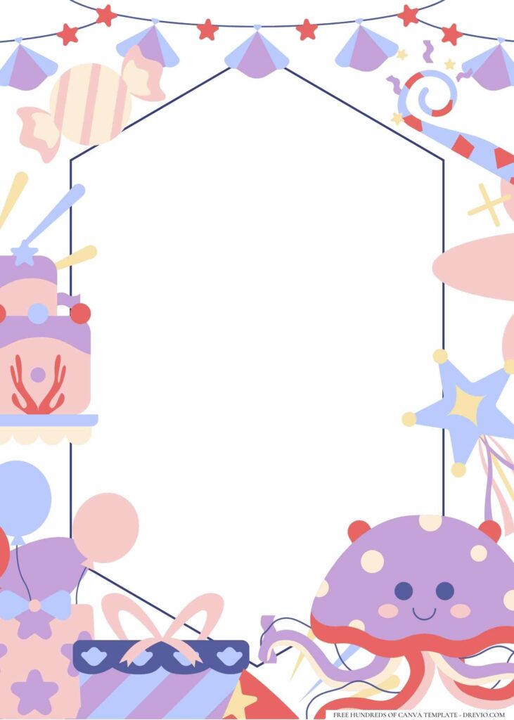 FREE Simple Cute Sea Animals Canva Templates 10