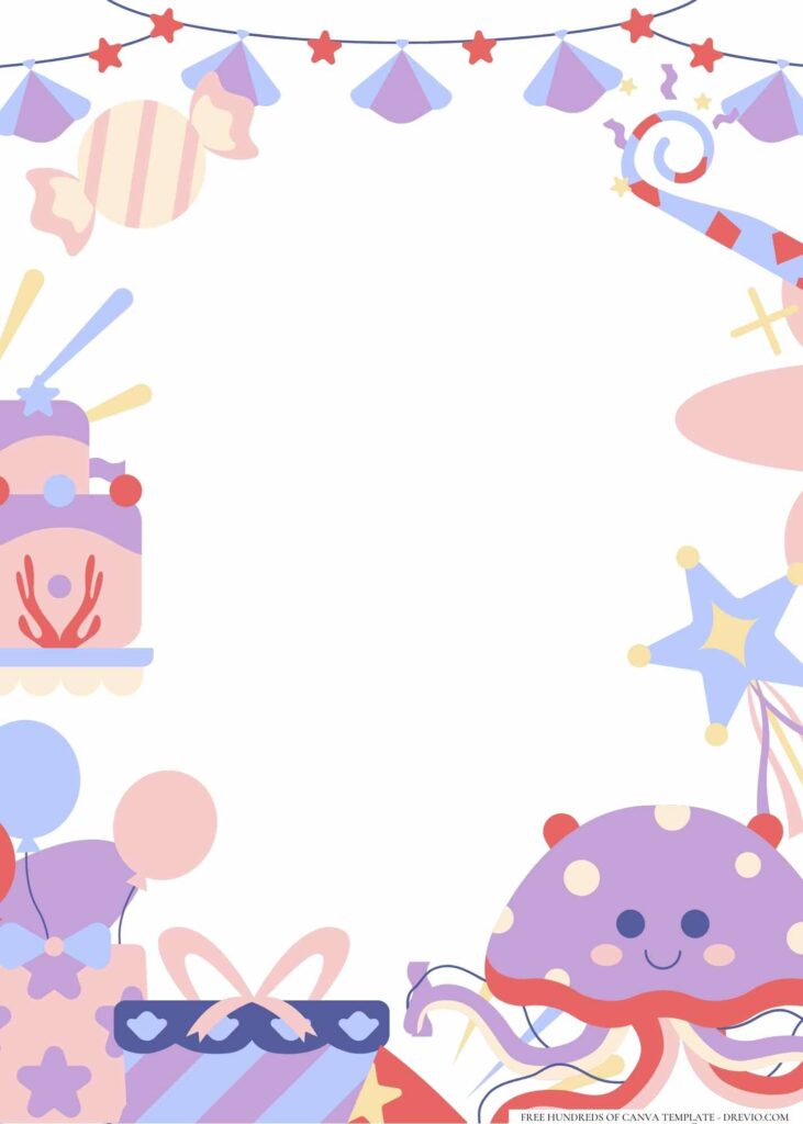 FREE Simple Cute Sea Animals Canva Templates 12
