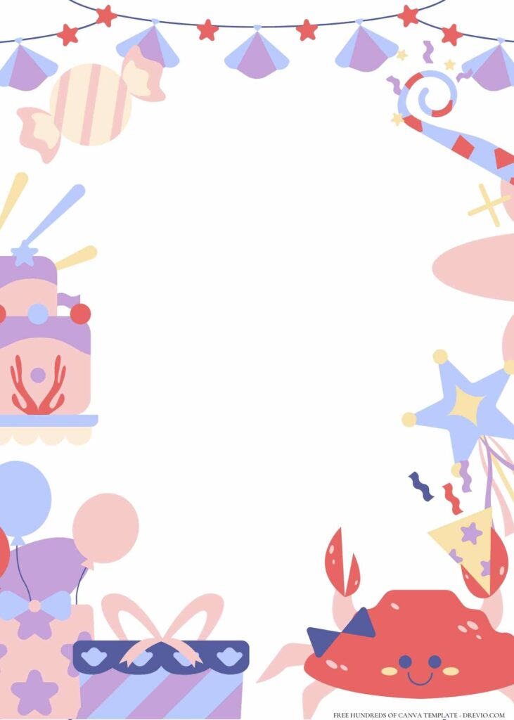 FREE Simple Cute Sea Animals Canva Templates 4
