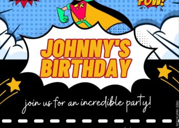 FREE Teen Titans Birthday Invitation Templates One