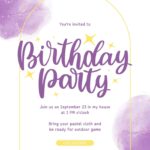 16+ Watercolor Birthday Invitation Templates
