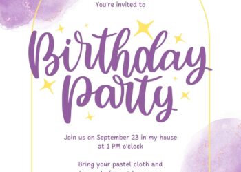 FREE Editable Watercolor Birthday Invitation